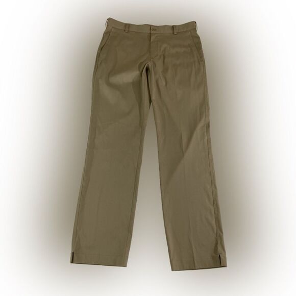 Nike Golf Pants Men’s 34x34 Tan Dri-Fit Flat Front Tech Performance 715806 - Picture 1 of 15
